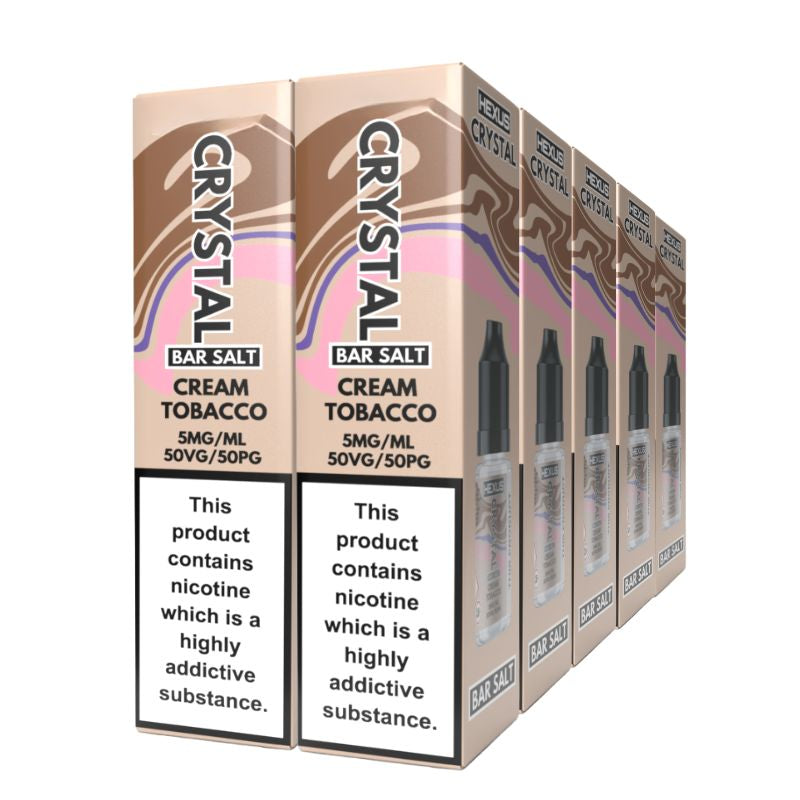 Cream Tobacco Crystal Bar Salts – 10 x 10ml Pack