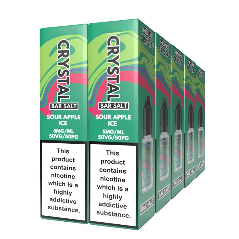 Sour Apple Ice Crystal Bar Salts – 10 x 10ml Pack
