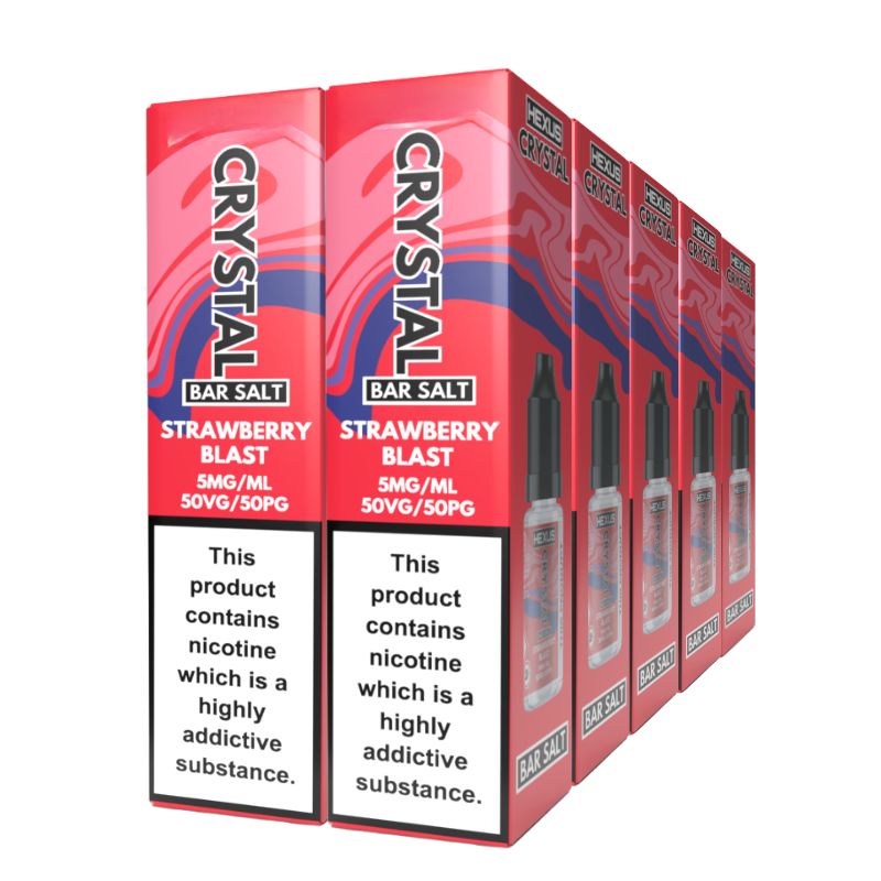 Strawberry Blast Crystal Bar Salts – 10 x 10ml Pack