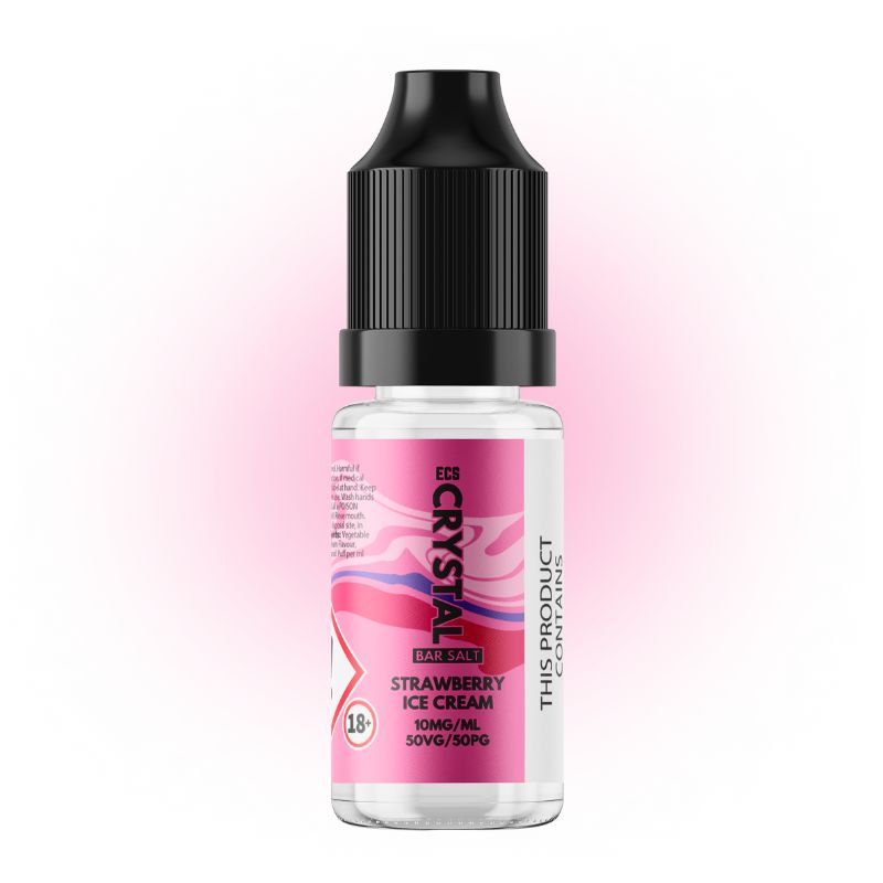 ‍Strawberry Ice Cream Crystal Bar Salts - 10ml Nic Salt E-Liquid (100% off)