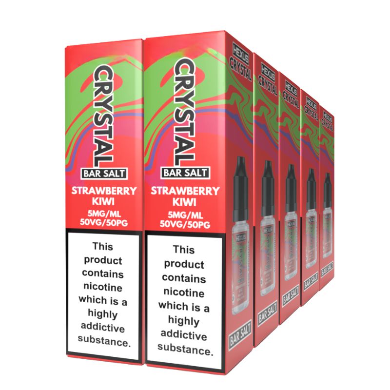 Strawberry Kiwi Crystal Bar Salts – 10 x 10ml Pack