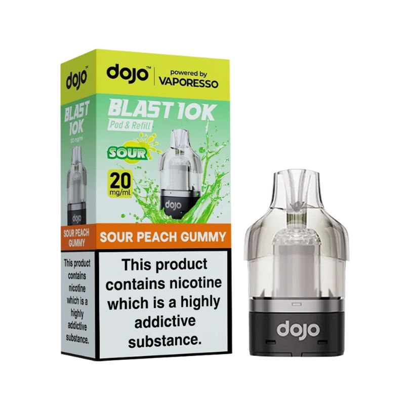 Sour Peach Gummy Vaporesso Dojo Blast 10K Refill Pack