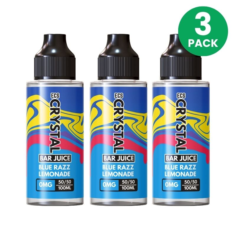Blue Razz Lemonade Crystal Bar Juice 3 Pack - 100ml Shortfill E-Liquid