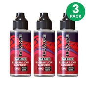 Blueberry Sour Raspberry Crystal Bar Juice 3 Pack - 100ml Shortfill E-Liquid