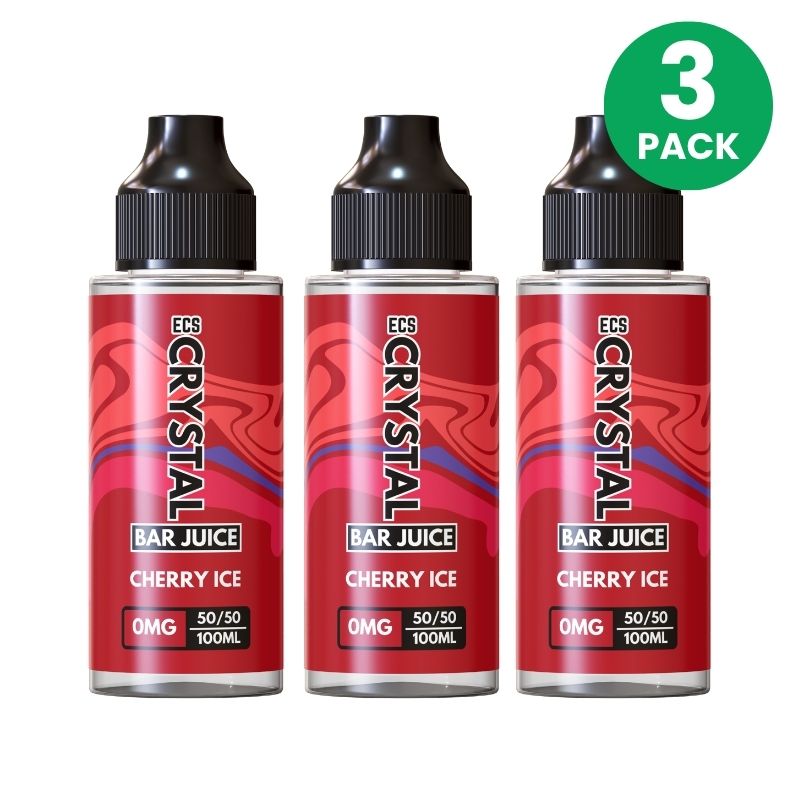 Cherry Ice Crystal Bar Juice 3 Pack - 100ml Shortfill E-Liquid