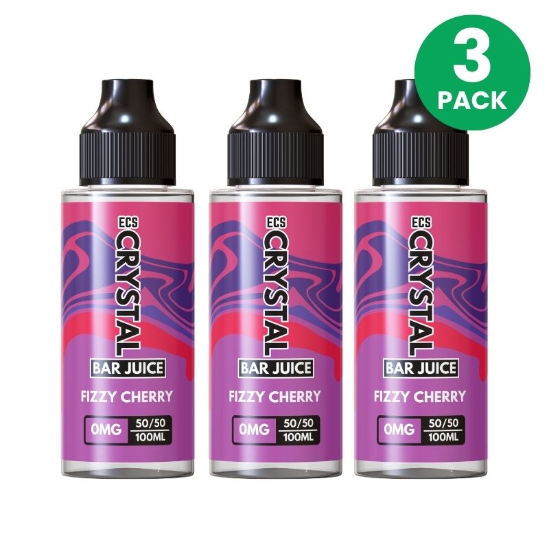 Fizzy Cherry Crystal Bar Juice 3 Pack - 100ml Shortfill E-Liquid