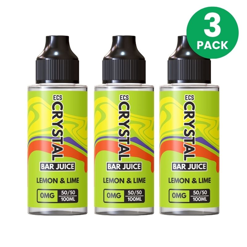 Lemon & Lime Crystal Bar Juice 3 Pack - 100ml Shortfill E-Liquid