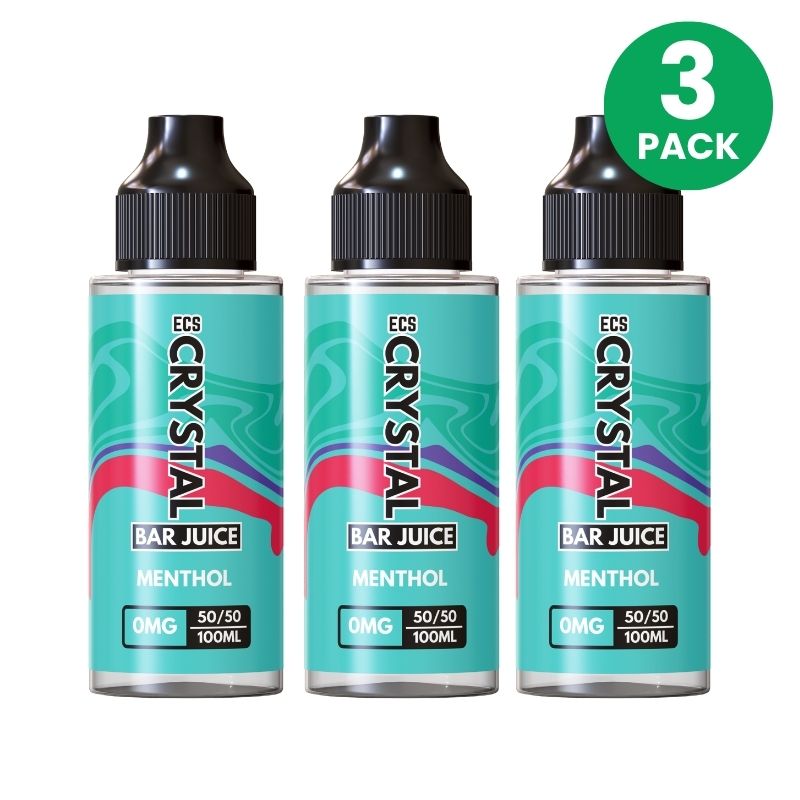 Menthol Crystal Bar Juice 3 Pack - 100ml Shortfill E-Liquid