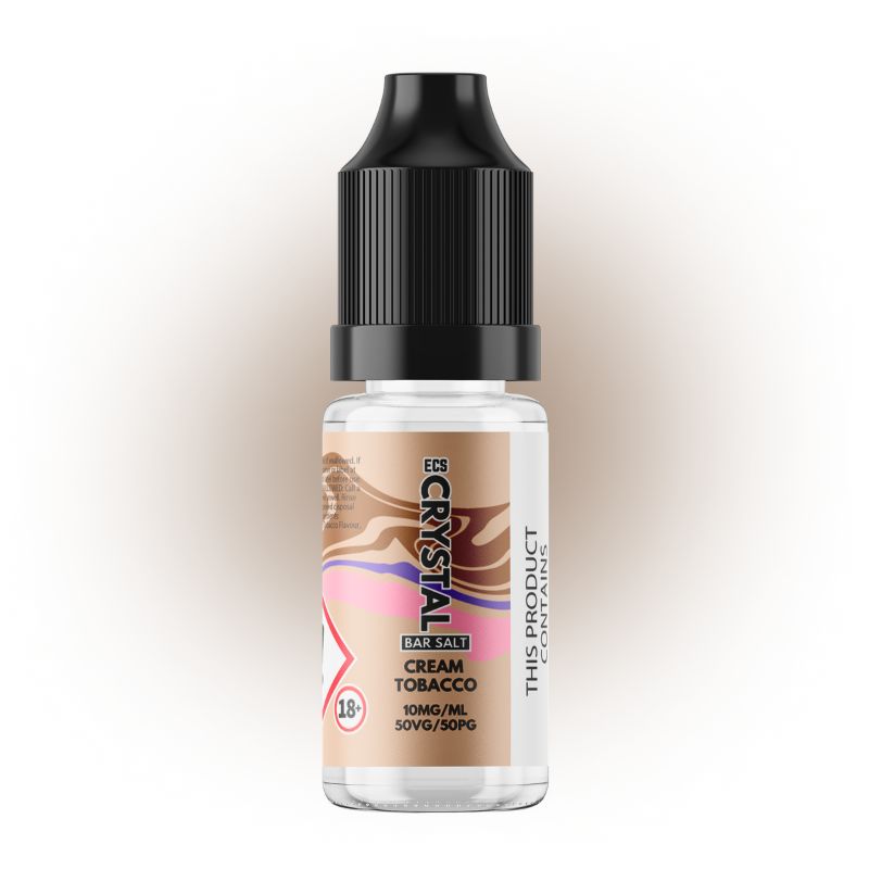 ‍Cream Tobacco Crystal Bar Salts - 10ml Nic Salt E-Liquid (100% off)