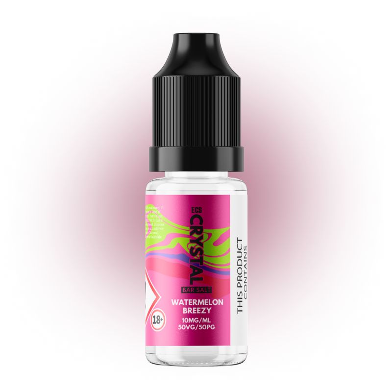 Watermelon Breezy Crystal Bar Salts 10ml Nic Salt E-Liquid - ECS Crystal