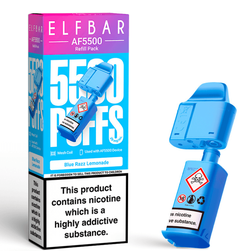 Blue Razz Lemonade Elf Bar AF5500 Prefilled Pod – 5500 Puffs
