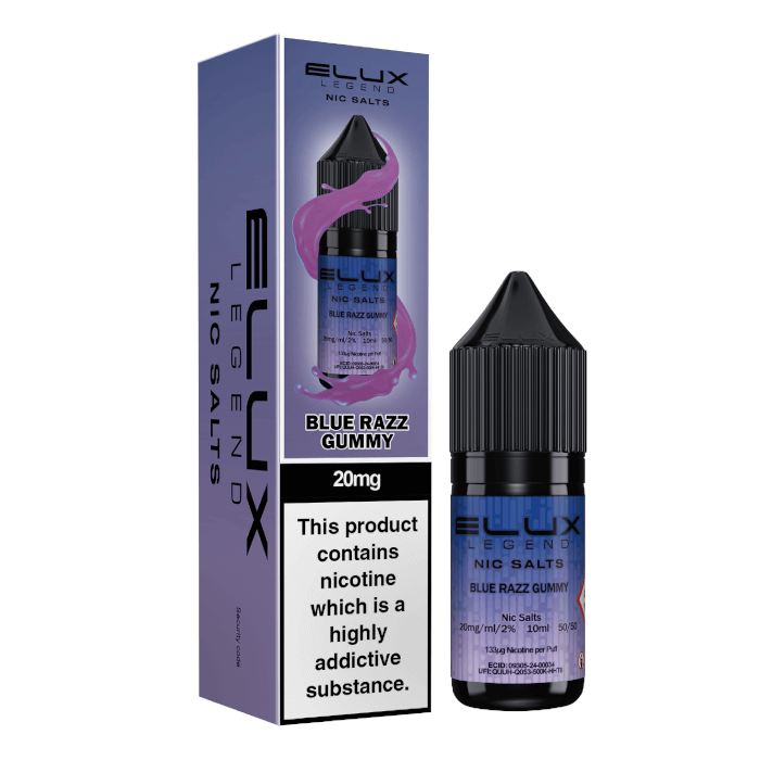 Blue Razz Gummy Nic Salt E-Liquid by Elux Legend