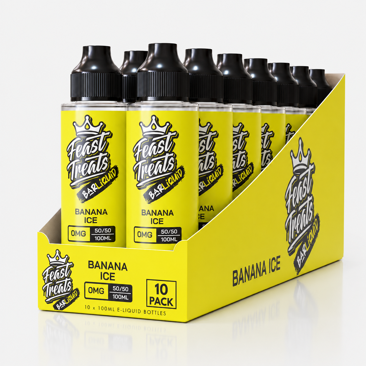 Banana Ice by Feast Treats 10 Pack - 100ml Shortfill E-Liquid