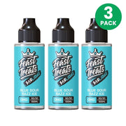 Blue Sour Razz Ice by Feast Treats 3 Pack - 100ml Shortfill E-Liquid
