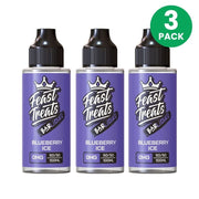 Blueberry Ice by Feast Treats 3 Pack - 100ml Shortfill E-Liquid