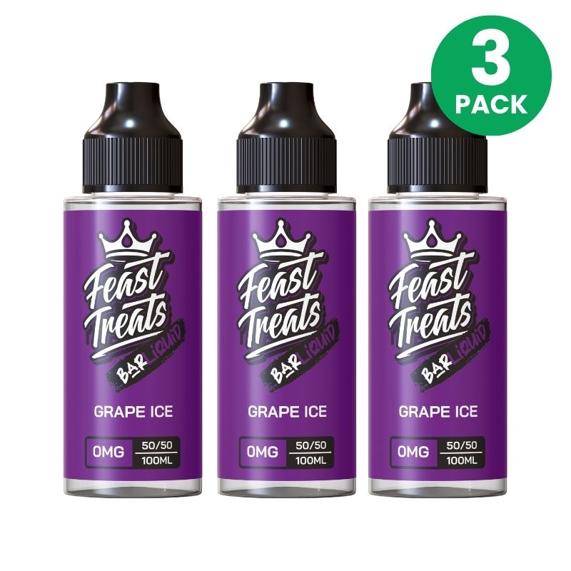 Grape Ice by Feast Treats 3 Pack - 100ml Shortfill E-Liquid
