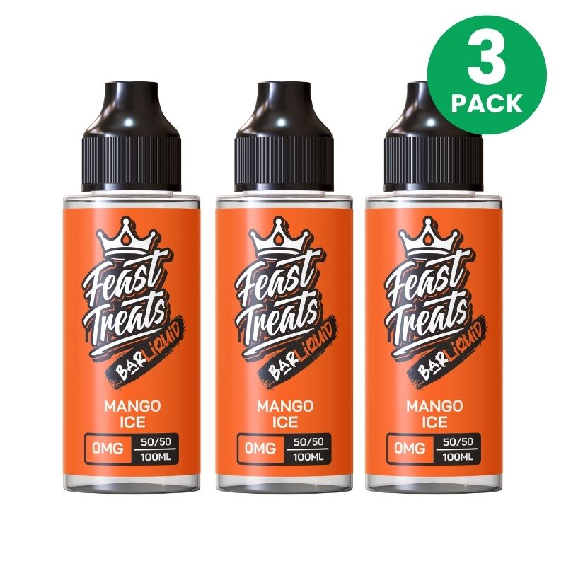 Mango Ice by Feast Treats 3 Pack - 100ml Shortfill E-Liquid