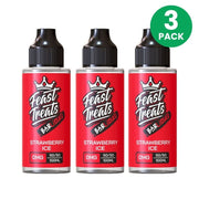 Strawberry Ice by Feast Treats 3 Pack - 100ml Shortfill E-Liquid