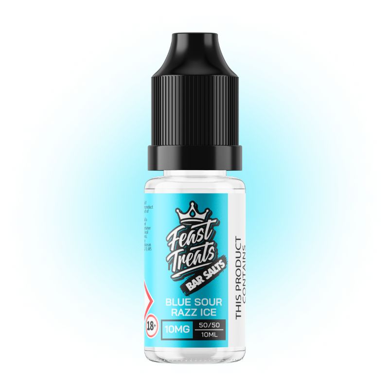 ‍Blue Sour Razz Ice Feast Treats Bar Salts - 10ml Nic Salt E-Liquid (100% off)