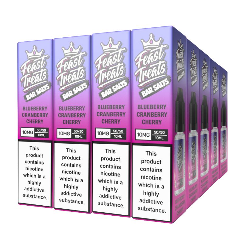 Blueberry Cranberry Cherry Feast Treats Nic Salts – 20 Pack (20 x 10ml) Bulk Vape Juice