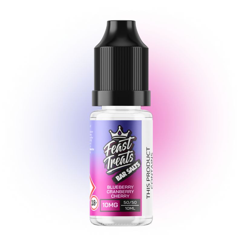 ‍Blueberry Cranberry Cherry Feast Treats Bar Salts - 10ml Nic Salt E-Liquid (100% off)