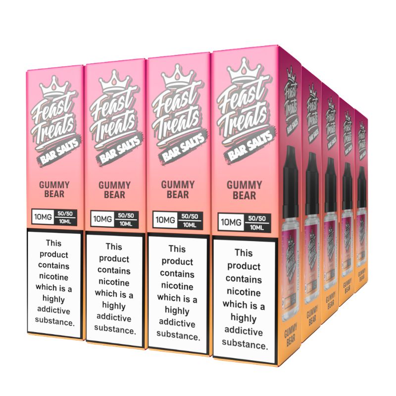 Gummy Bear Feast Treats nic salt 20 pack — 20 x 10ml bottles, 10mg and 20mg, bulk vape juice deal