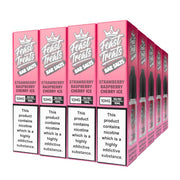 Strawberry Raspberry Cherry Ice Feast Treats nic salt 20 pack — 20 x 10ml bottles, 10mg and 20mg, bulk vape juice deal