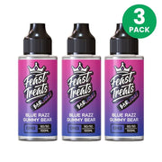 Blue Razz Gummy Bear by Feast Treats 3 Pack - 100ml Shortfill E-Liquid