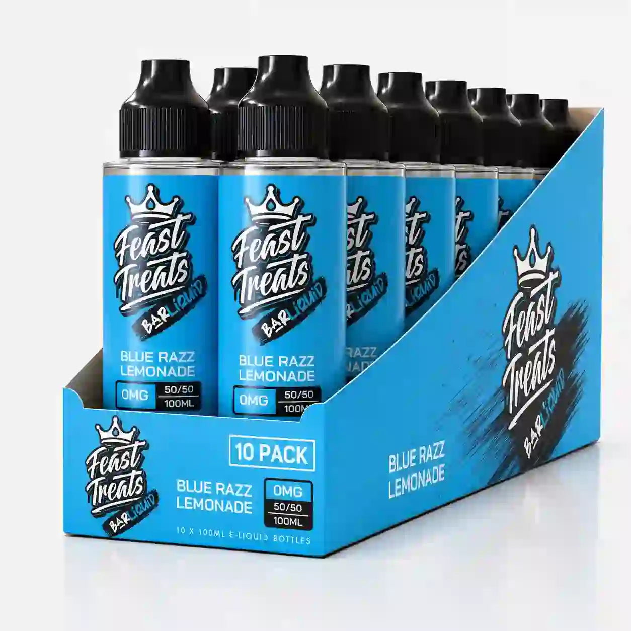 Blue Razz Lemonade by Feast Treats 10 Pack - 100ml Shortfill E-Liquid