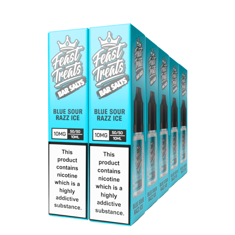 Blue Sour Razz Ice Feast Treats Nic Salts – 10 x 10ml Pack