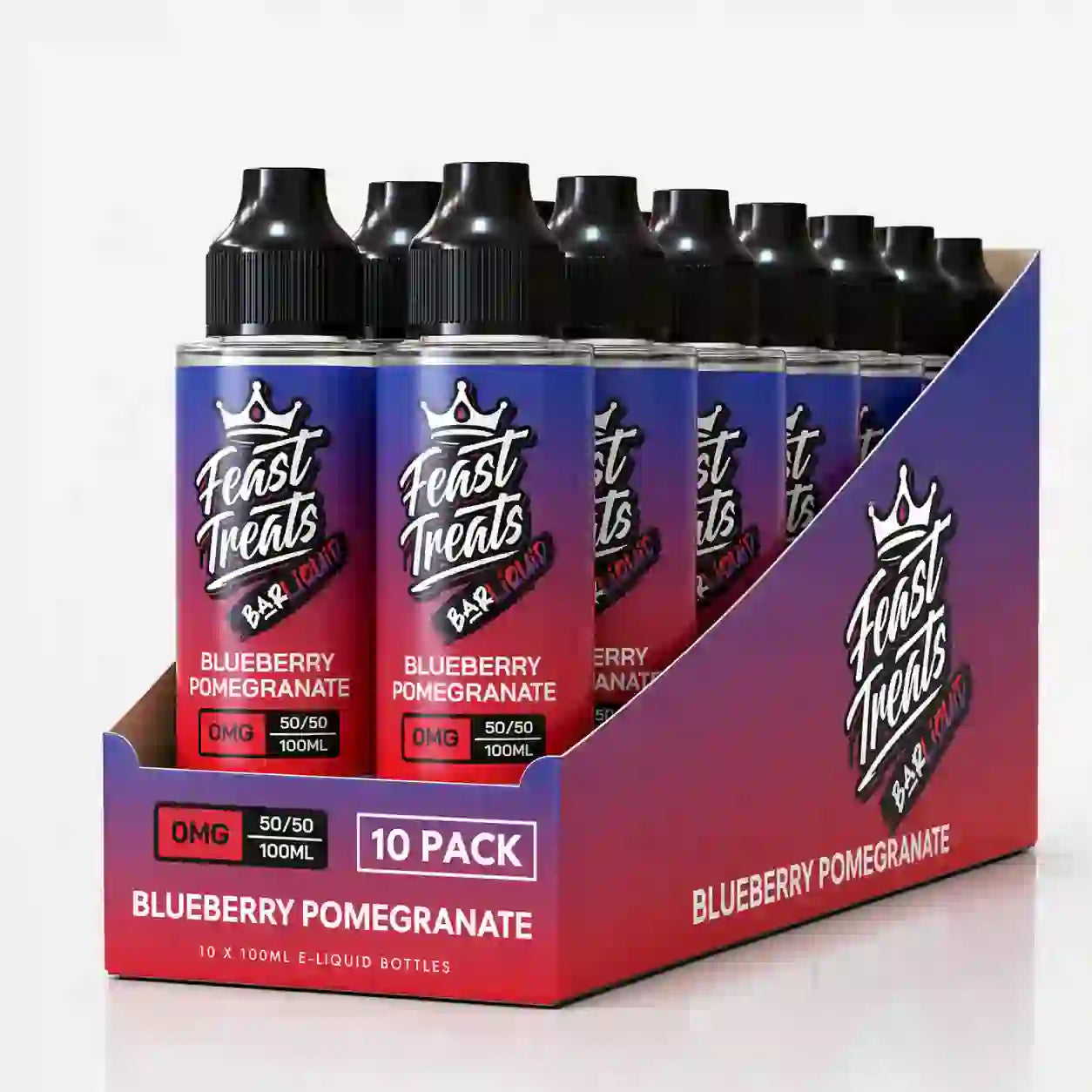 Blueberry Pomegranate by Feast Treats 10 Pack - 100ml Shortfill E-Liquid