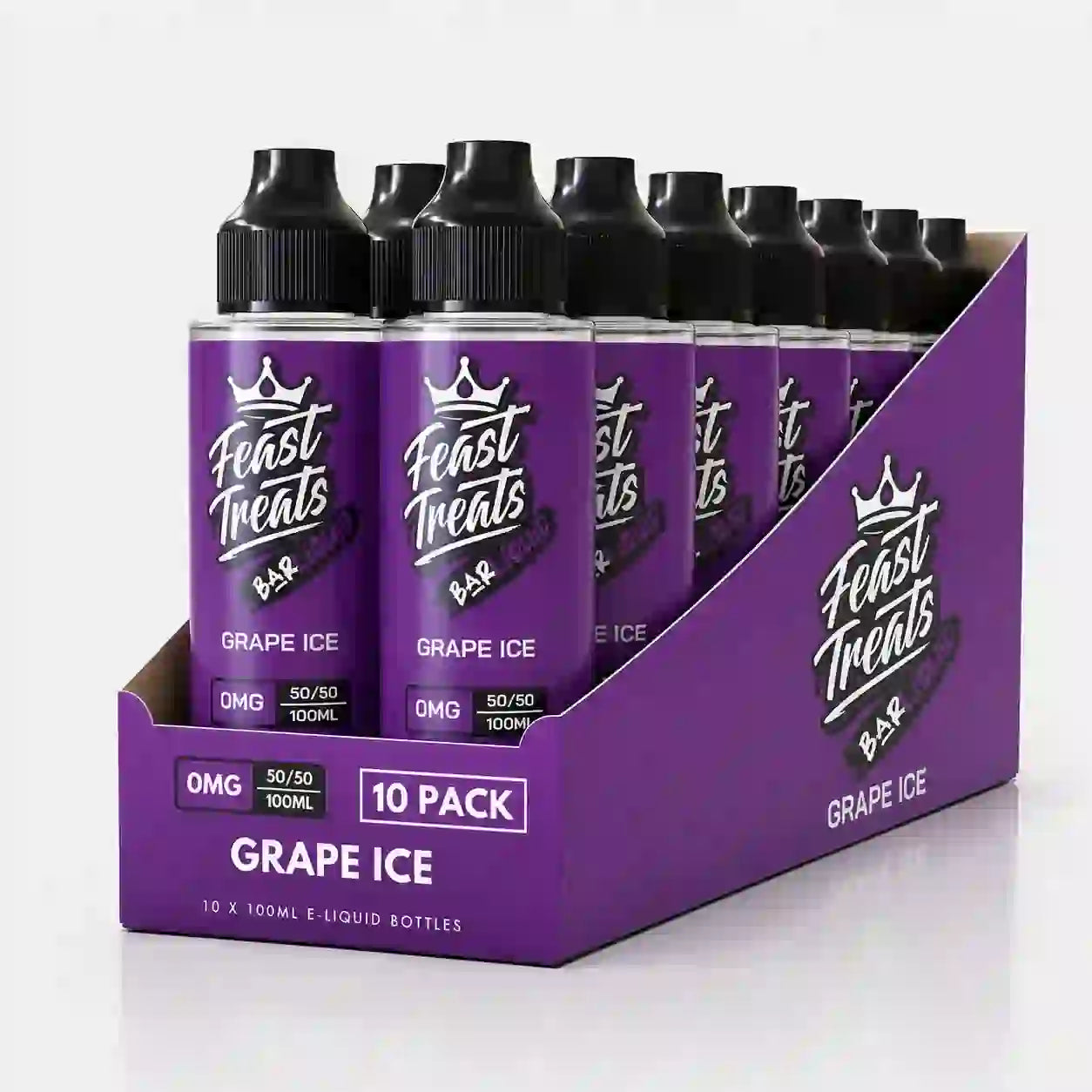Grape Ice by Feast Treats 10 Pack - 100ml Shortfill E-Liquid
