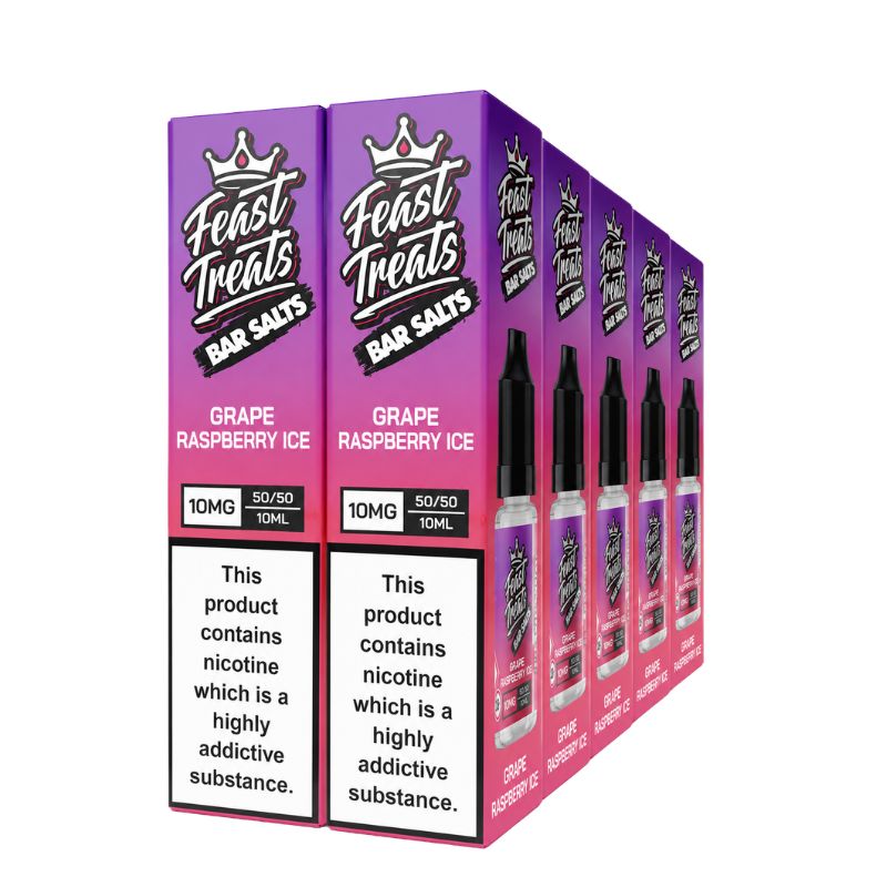 Grape Raspberry Ice Feast Treats Nic Salts – 10 x 10ml Pack