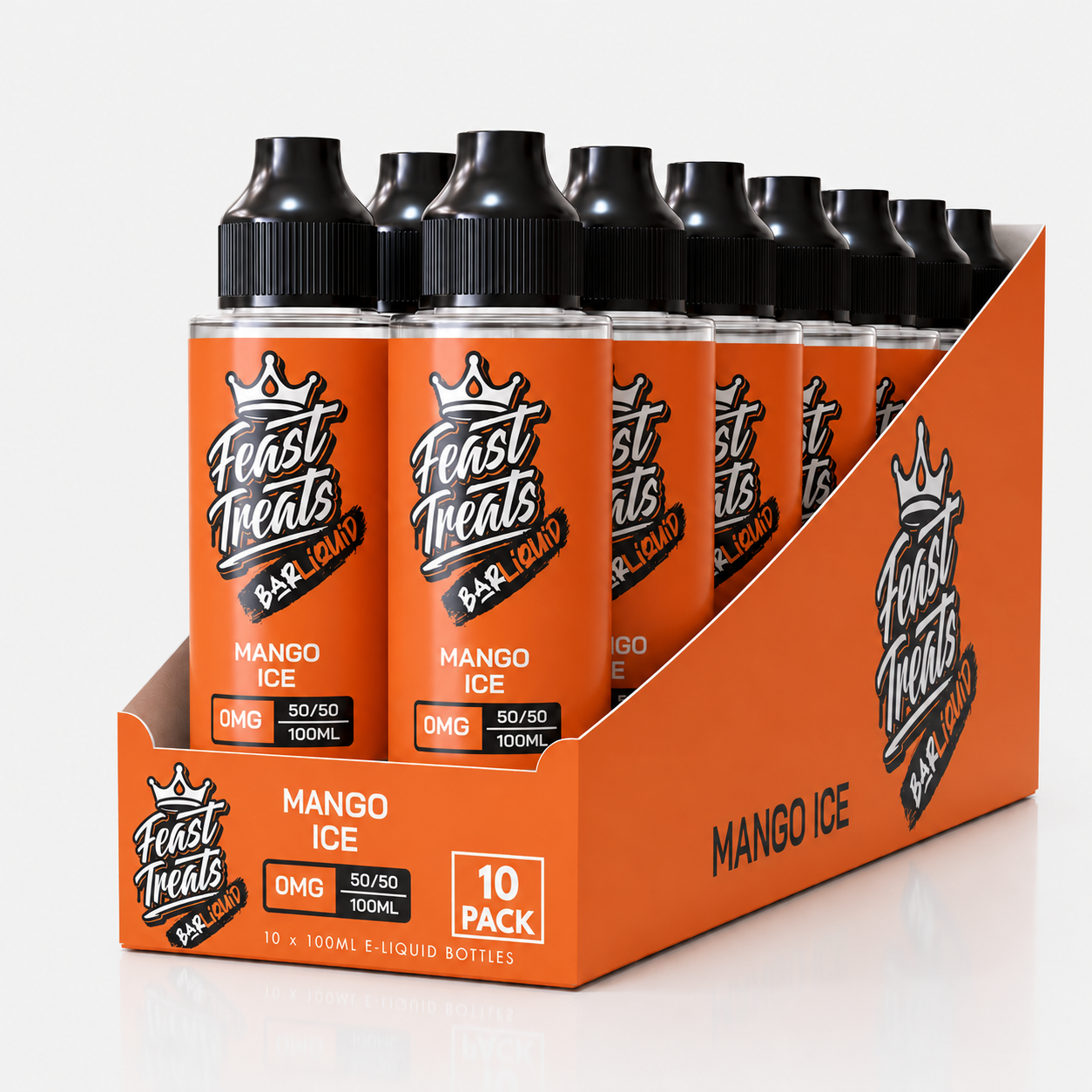 Mango Ice by Feast Treats 10 Pack - 100ml Shortfill E-Liquid