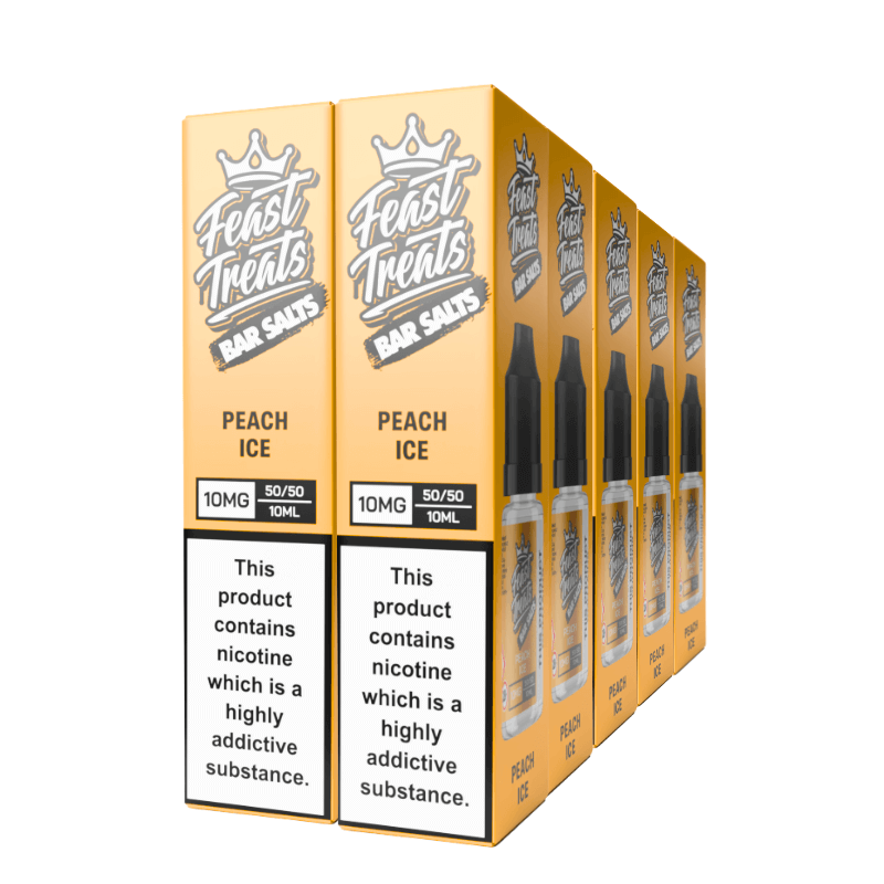 Peach Ice Feast Treats Nic Salts – 10 x 10ml Pack