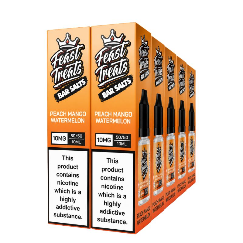 Peach Mango Watermelon Feast Treats Nic Salts – 10 x 10ml Pack