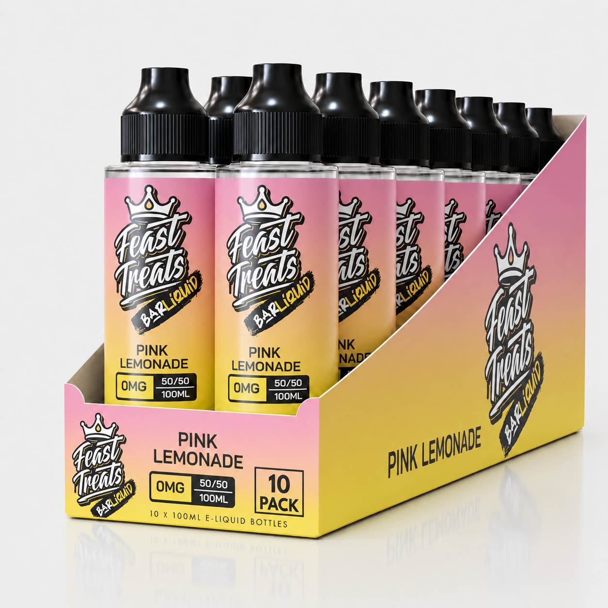 Pink Lemonade by Feast Treats 10 Pack - 100ml Shortfill E-Liquid