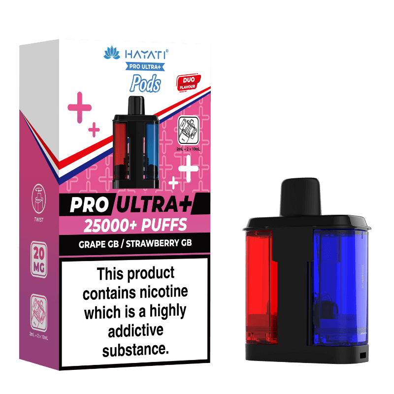 Grape GB and Strawberry GB Hayati Pro Ultra Plus Refill Pack