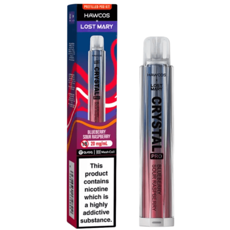 Hawcos x Lost Mary Crystal Pro Pod Kit - Blueberry Sour Raspberry
