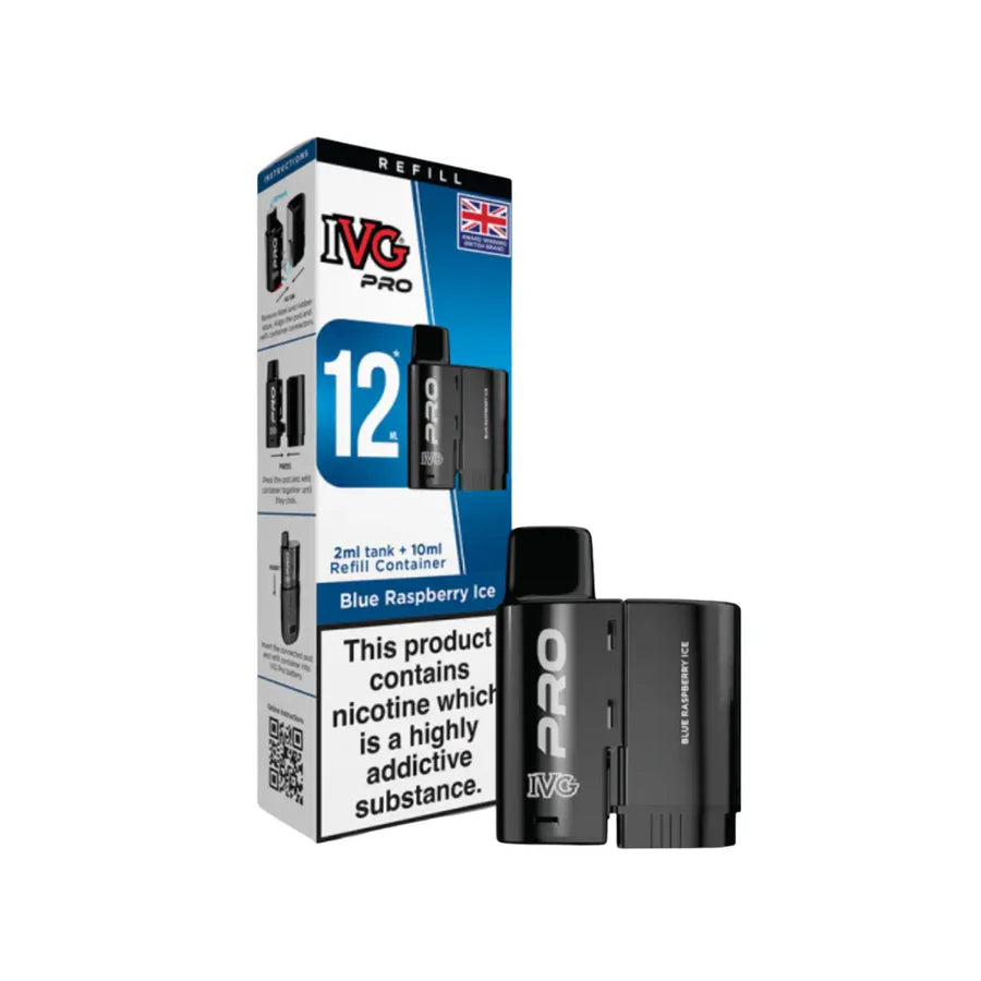 Blue Raspberry Ice IVG Pro 12 Refill Pack