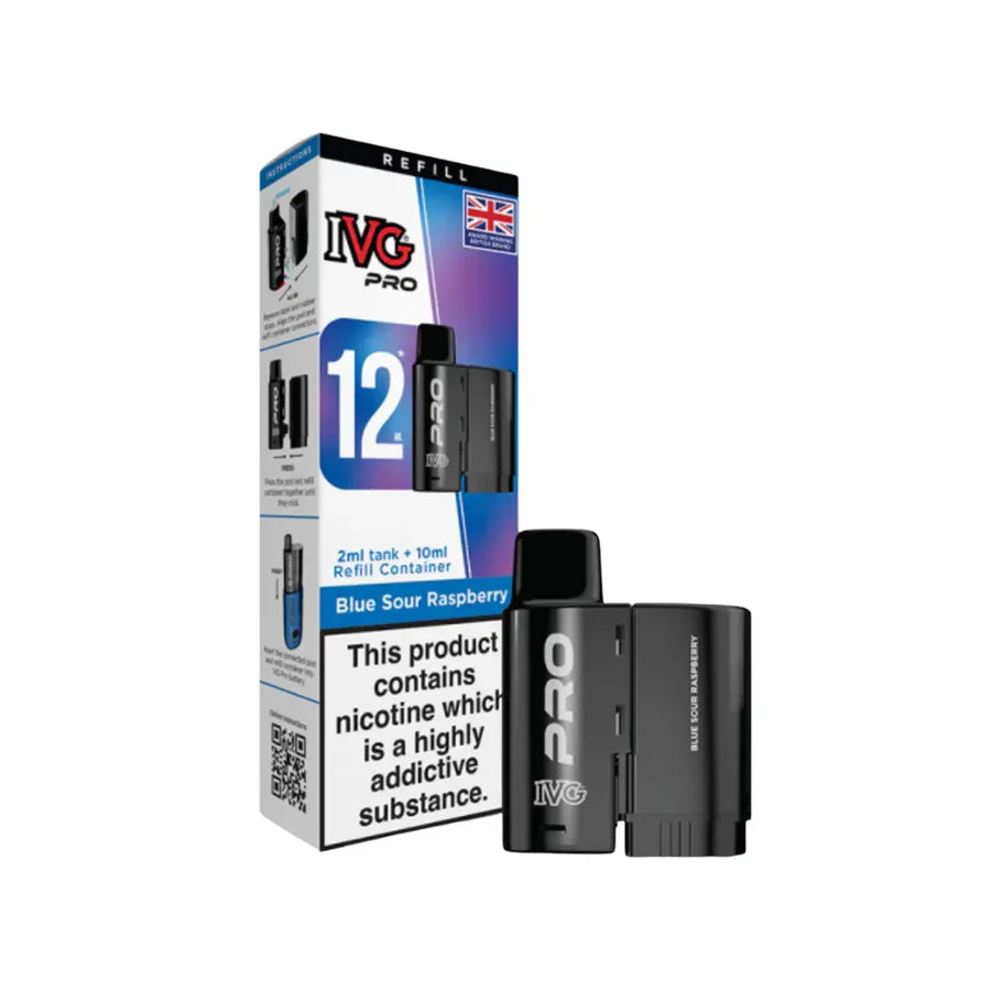 Blue Sour Raspberry IVG Pro 12 Refill Pack