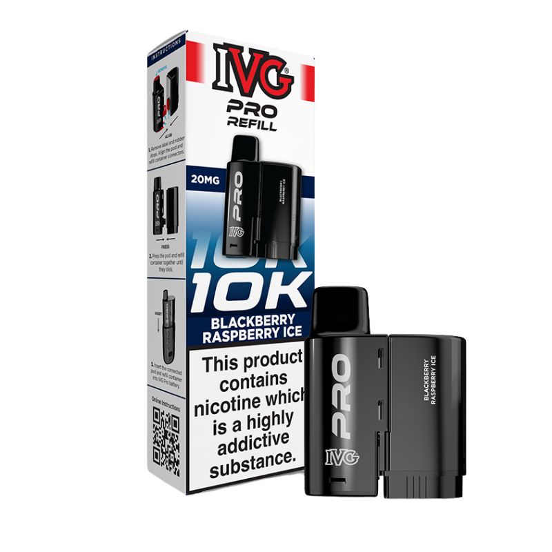 Blueberry Raspberry Ice IVG Pro 12 Refill Pack