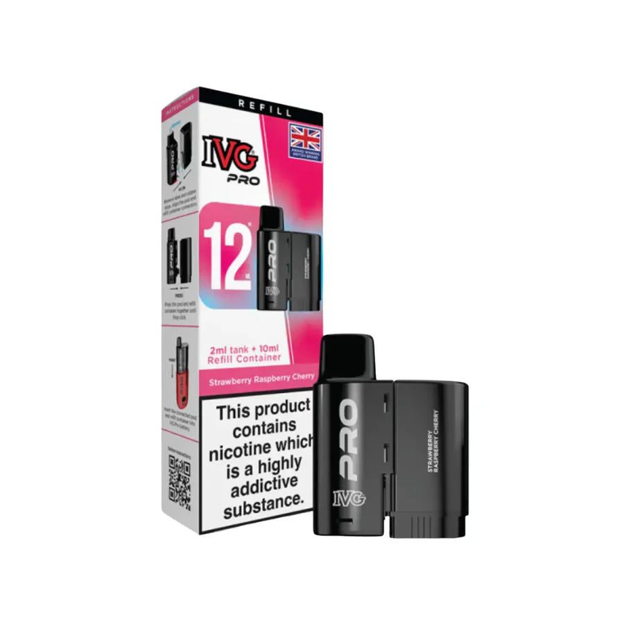 Strawberry Raspberry Cherry IVG Pro 12 Refill Pack