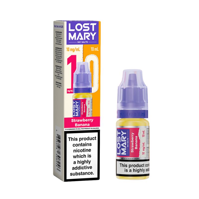 Strawberry Banana 10ml Nic Salt by Lost Mary Nic salts