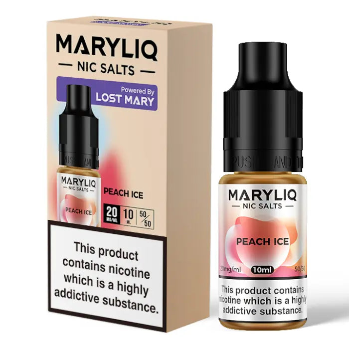 Peach Ice Mary Liq - 10ml Nic Salt E-Liquid Lost Mary