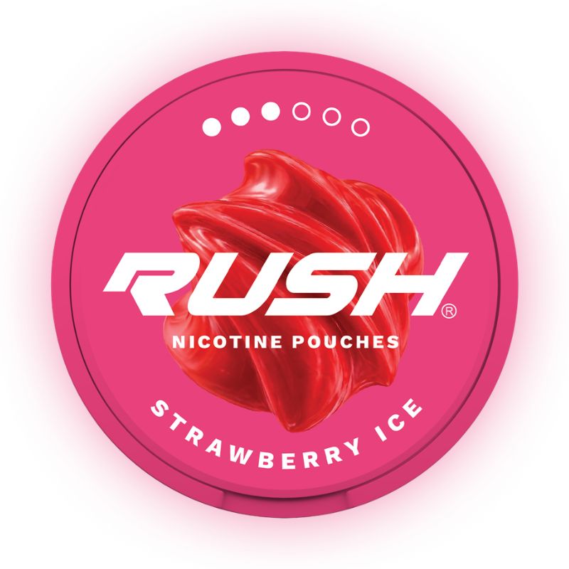 Strawberry Ice Nicotine Pouches by Rush