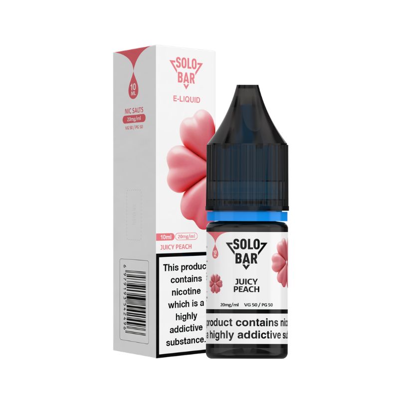 Juicy Peach Nic Salt E-Liquid by Solo Bar