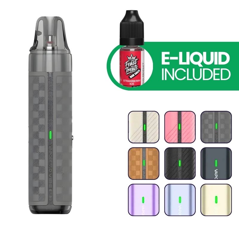 Vaporesso Vibe SE 2 Vape Kit with free e-liquid and colour options
