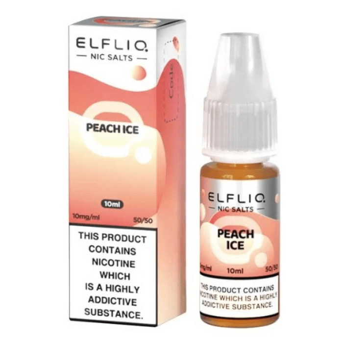 ELF BAR ELFLIQ Peach Ice - 10ml Nic Salt | The e-Cig Store